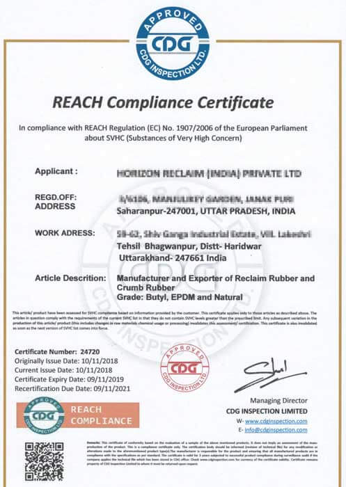 REACH / RoHS Material Compliance